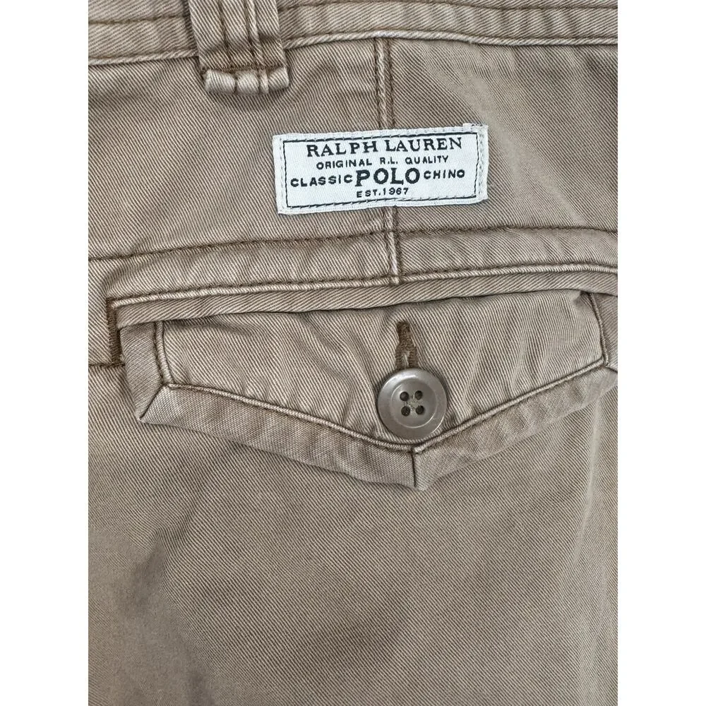 Polo Ralph Lauren Cargo Brown Shorts Mens Size 40 Brown Hiking Outdoor Tactical